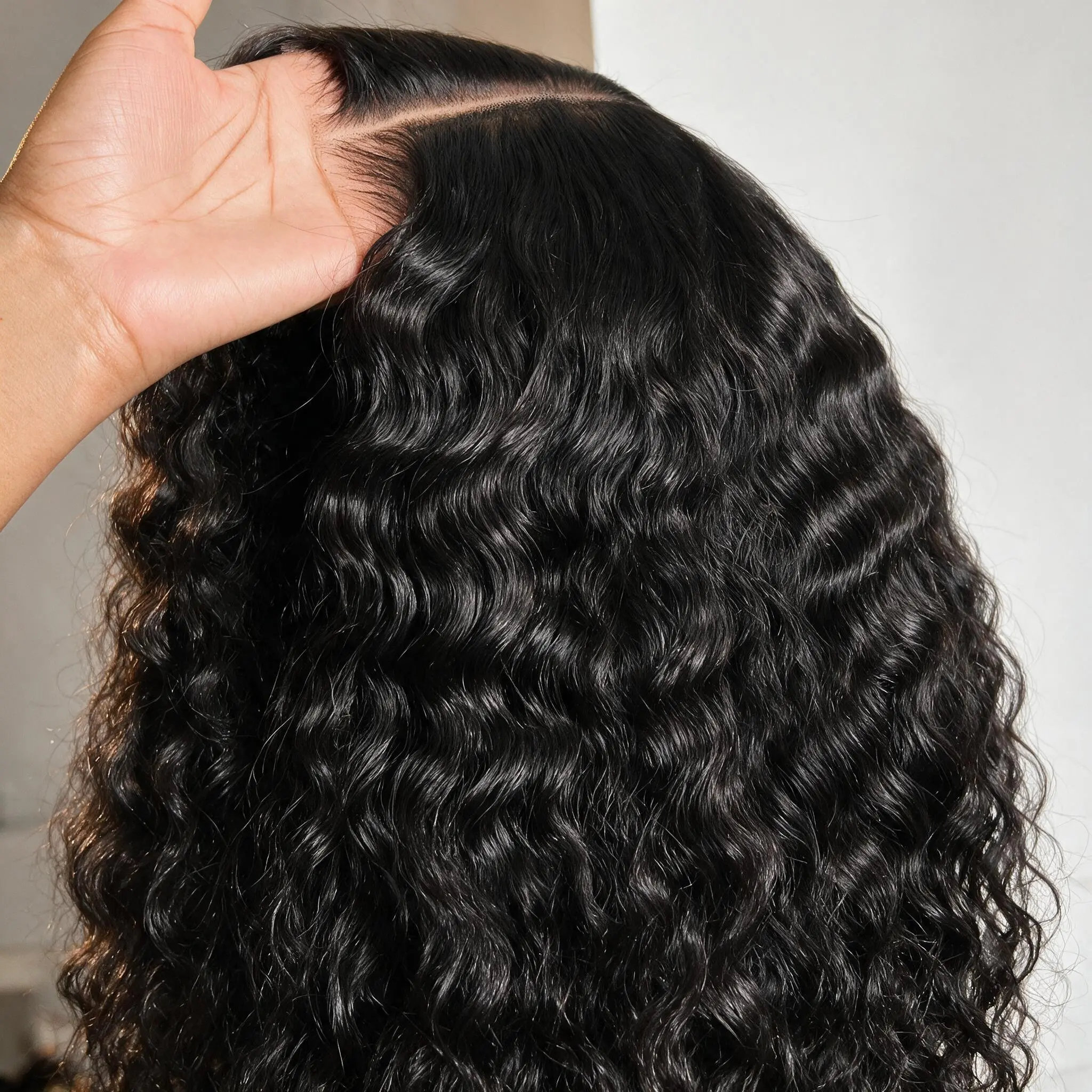 Glueless 13x6 HD Lace Frontal Wig 100% Human Hair Glueless Ready Wear And Go Wig Deep Wave Curly 7x5 HD Lace Closure Wig Pre Plucked Hairline Beginner Friendly Lace Wigs