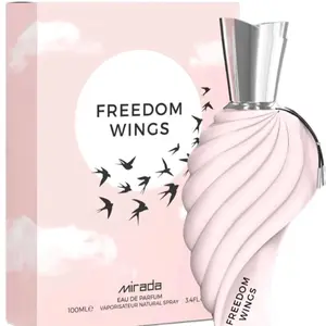 Freedom Wings Mirada Eau de Parfum 3.4oz Floral Fragrance with Litchi Strawberry Pear Bergamot Notes Made in UAE Arabian Perfume Luxurious Perfume