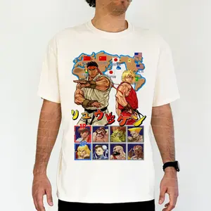 Street Fighter Combo Master Graphic Tee With Classic Arcade Fashion Aesthetic HY2097