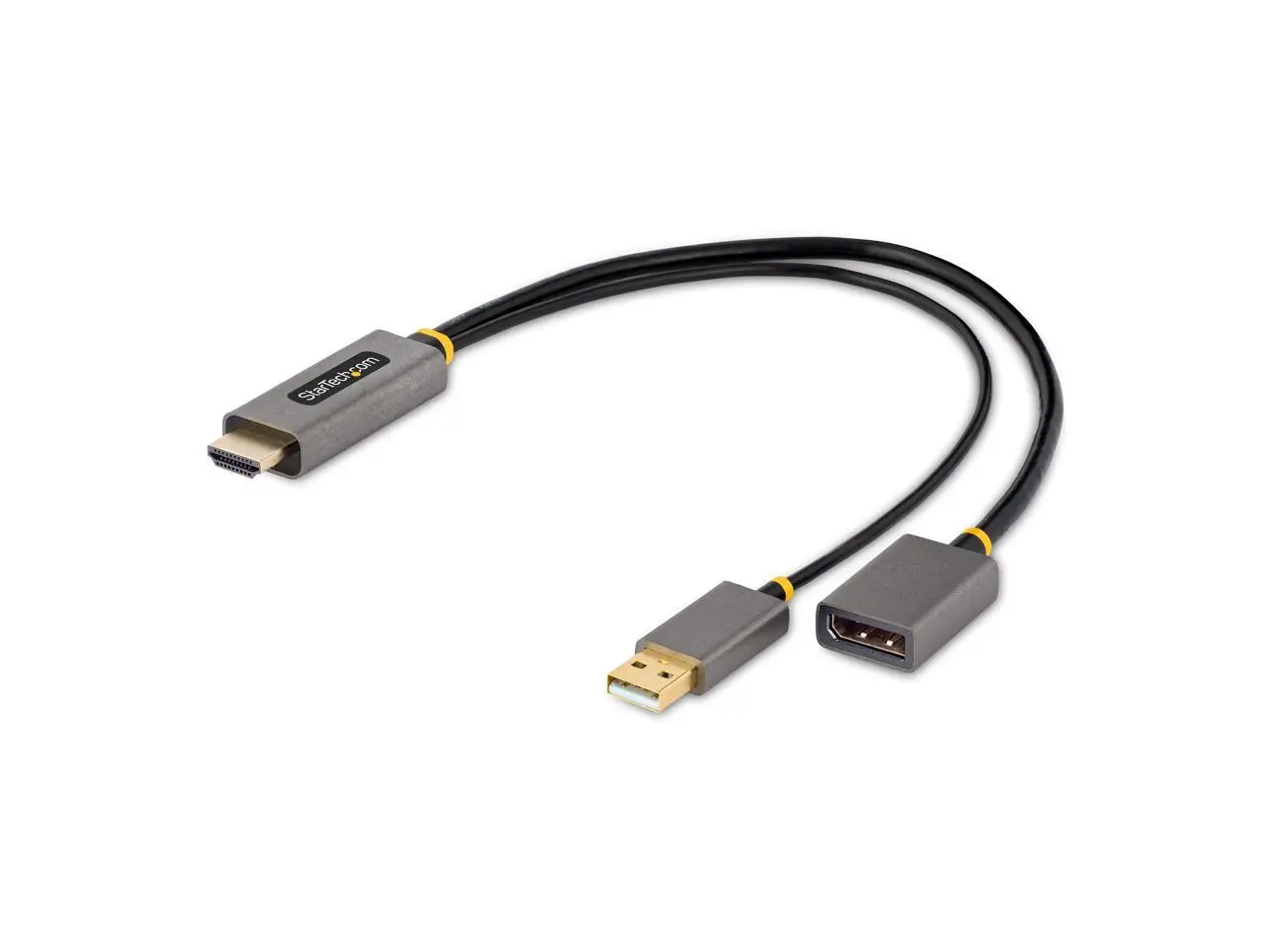StarTech.com 1ft (30cm) HDMI to DisplayPort Adapter, 4K 60Hz HDR HDMI Source to DP Monitor, USB Bus Powered, HDMI 2.0 to DisplayPort 1.2