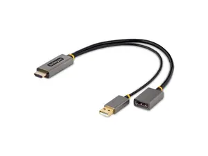 StarTech.com 1ft (30cm) HDMI to DisplayPort Adapter, 4K 60Hz HDR HDMI Source to DP Monitor, USB Bus Powered, HDMI 2.0 to DisplayPort 1.2