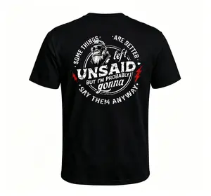 Monkeysober 100% Cotton Men's Suitable For All Seasons  Some Things Are Better Unsaid But I'm Probably Gonna Say Them Anyway Monkey T-shirt