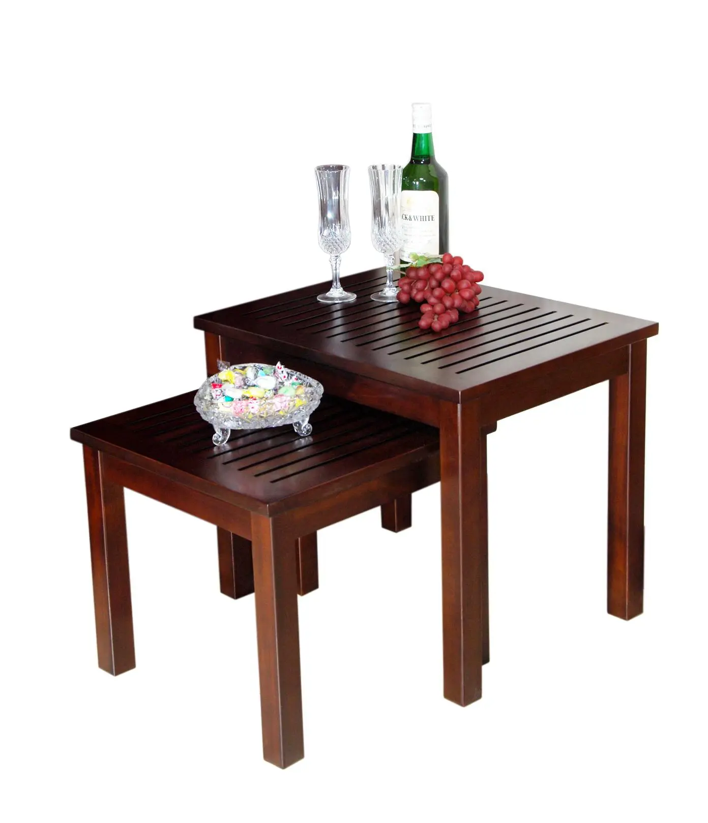 D-Art Collection Mahogany Nesting Table (set of 2 pcs)