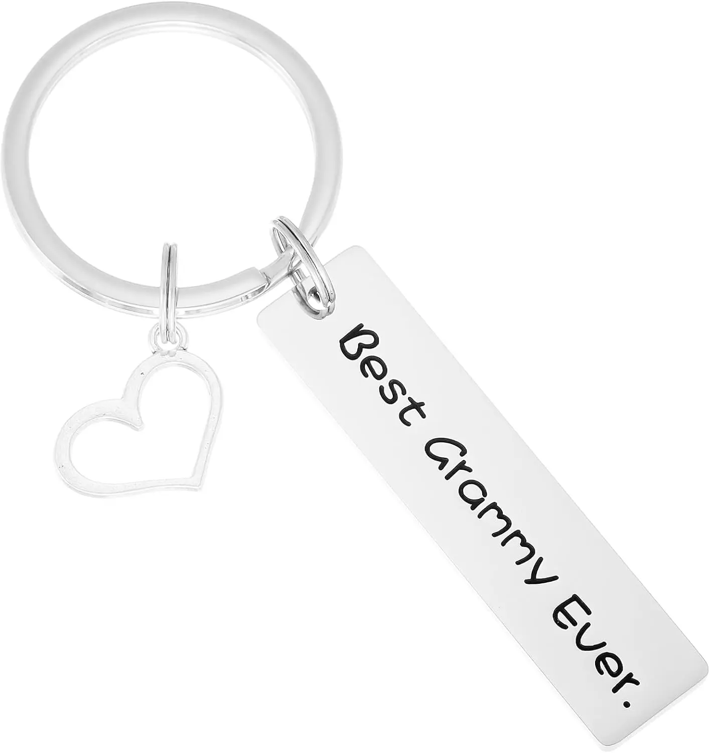 Grammy Gift Keychain – Best Grammy Ever Engraved Keepsake, Unique Granny Gifts for Grandma or Grandmother, Thoughtful Mother’s Day, Birthday & Christmas Present from Grandkids, Personalized Sentimental Jewelry Accessory to Celebrate Love & Appreciation