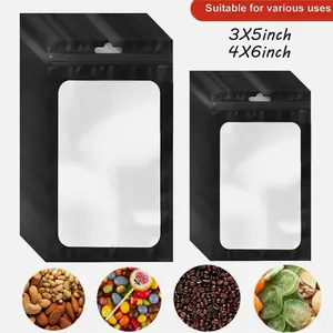 100X Smell Proof Mylar Bags 3x5 Inch & 4x6 Inch Holographic Resealable Packaging Foil Pouches 100 Pack