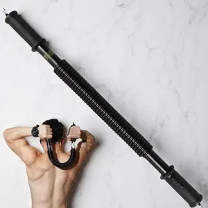 Power Twister Bar for Arm Strength Training - Heavy Duty 44lbs to 110lbs Adjustable Upper Body Workout Equipment