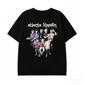 Atlanta Kaisen T-Shirt Jujutsu Kaisen Anime Tee Unisex Vintage Graphic Tees Gothic Amity Affliction Style Streetwear Personalized Anime T-Shirt Gifts for Fans Men Women