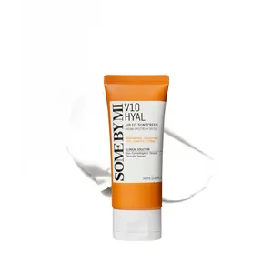 [SOME BY MI] V10 Hyal Air Fit Sunscreen SPF 50, Korean Centella SPF, Non-Greasy, No White Cast, No Eye Irritation for Sensitive Skin