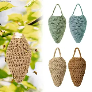 Wasp Nest Decoy for Outdoor, Hanging Fake Hornet Nest, Bee & Wasp Repellent, Chemical-Free Pest Control, Easy to Hang Reusable Deterrent for Garden, Patio, Porch, Eaves