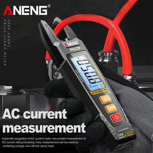 ANENG PN129 Clamp Meter for Electricians & Mechanics, U-Shaped 4000 Counts True RMS Multimeter, AC/DC Current, NCV, Resistance & Continuity Tester, Essential Tool for Home & Auto Repairs