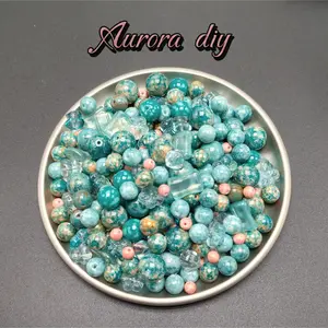 (J to T)Bigger size glass beads mix