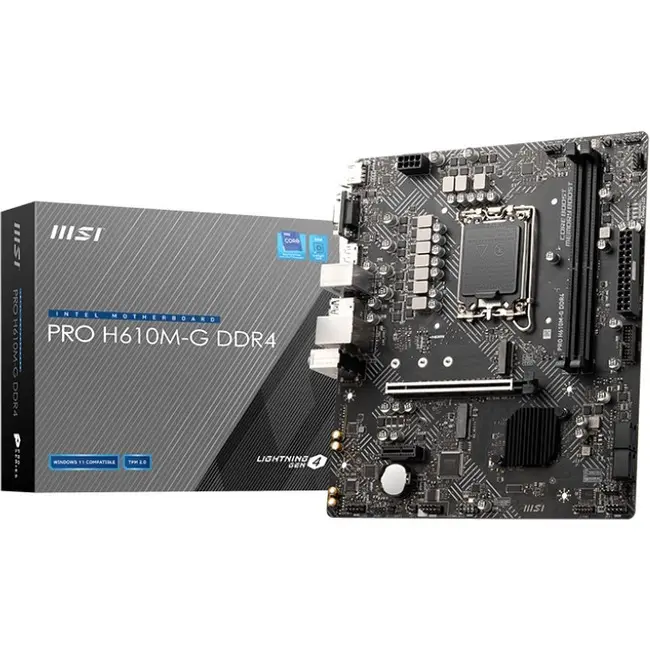 MSI H610M-G DDR4 LGA1700 mATX Gaming Desktop Motherboard PROH610MGD4WIFI