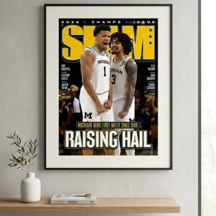 NCAA Natty 2026 Champs Issue SLAM Magazine Poster - Michigan Decor Poster
