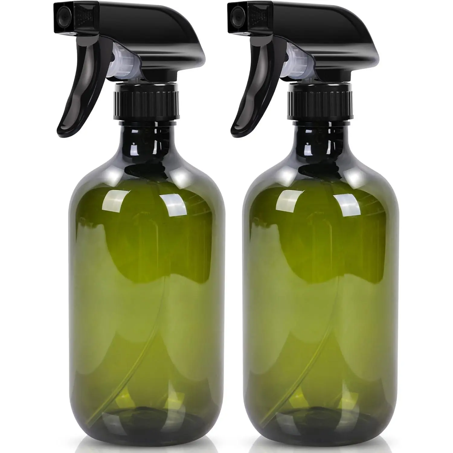 Cleaning Spray Bottles for  Misters Inside, 2 Pack 16.9 oz Squirt, Water Spray Bottle Mist Sprayer, No Leak Hair Mister Empty Adjustable Nozzle (Green)