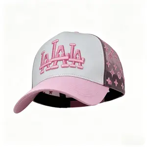 2026 Pink letter LA New York cool hip-hop style luxury baseball cap, fashionable hat, adjustable and multifunctional, made of high-quality fabric