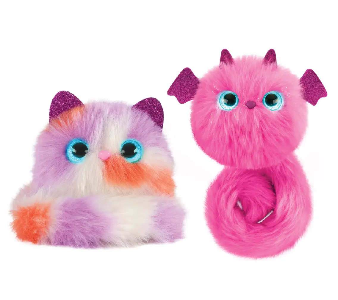 Set of 2 Pomsies Wearable Virtual Pets with Lights & Sounds