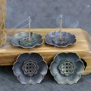 1pc Minimalist Plum Blossom Incense Holder Plate Zinc Alloy Incense Stick Holder Buddhist Zen Meditation Supplies Tea Room Office Ornament Mini Incense Accessory Furniture ment Incense Burner