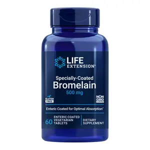Life Extension Specially-Coated Bromelain 500 MG, 60 Enteric-Coated Vegetarian Tablets