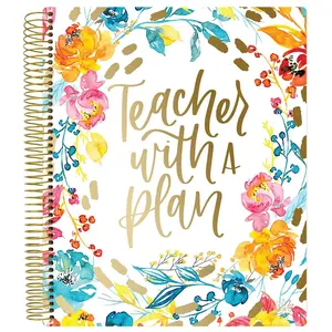 Teacher with a Plan Undated Planner & Calendar 9"x11" Academic Year 60 Weeks Column Style with 14 Tabs & 160 Pages for Office Stationery Supplies