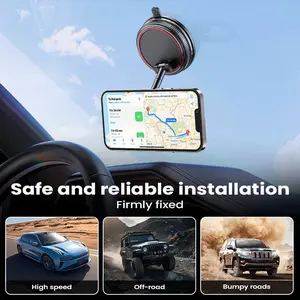 360° Adjustable Vacuum Magnetic Phone Car Holder with Strong Suction Cup Base for Cars Gyms Mirrors and Bathrooms Compact Foldable Design Steering Wheel Stand,Christmas