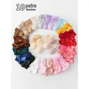 10 Pairs Cute Decorated Baby Socks, Suitable 0-3 Years Old Kids