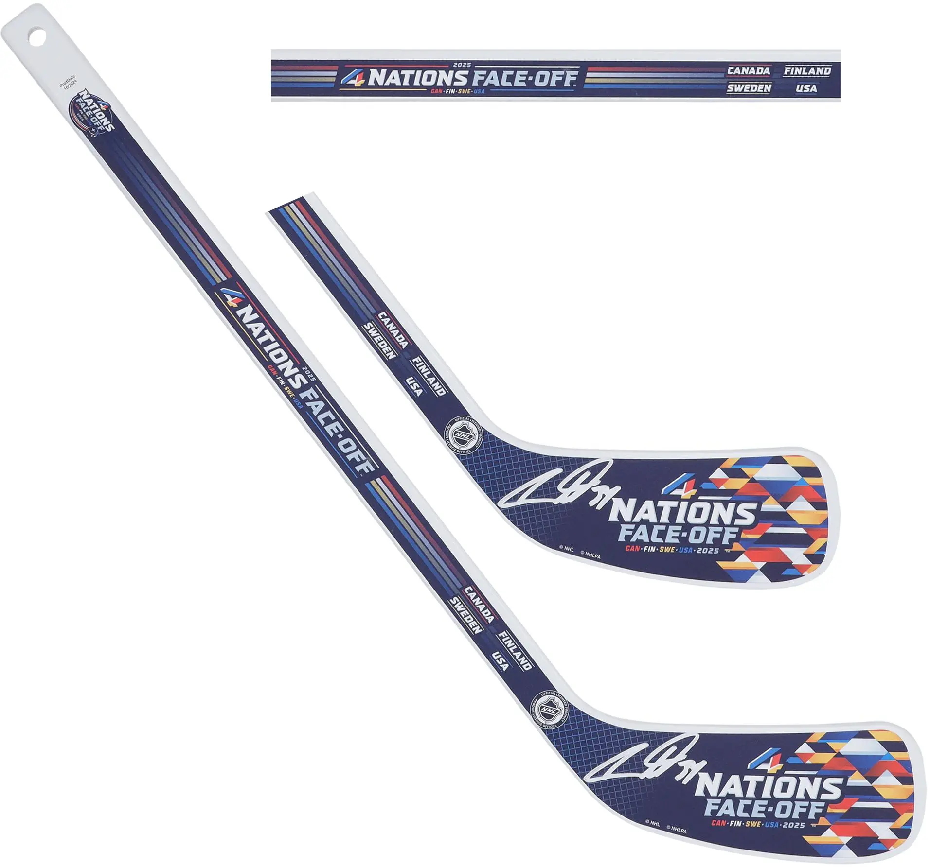 Auston Matthews Toronto Maple Leafs Autographed 4 Nations Face-Off Mini Wood Stick - Fanatics Authentic Certified