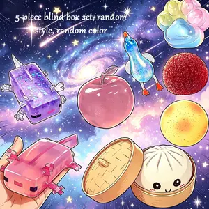 5-Piece Set Unique Styles Stress Relief Squishy Blind Box, Malt Sugar Slow Rebound Squishy, Creative Party Gift, Relaxing Fun Toy