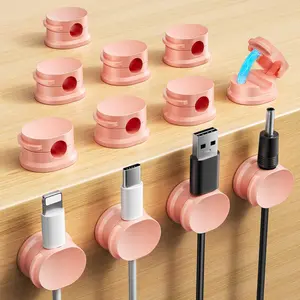 12 Pack Magnetic Cord Organizer - Cable Management Holder Adhesive For Hide or Organize USB Charger Cable on Bedside Tables, Walls & Cars