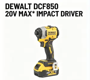 DEWALT DCF850 20V Lithium-Ion Brushless Impact Driver – High-Torque Electric Screwdriver for Construction, Woodworking, Auto Repair & Home Improvement