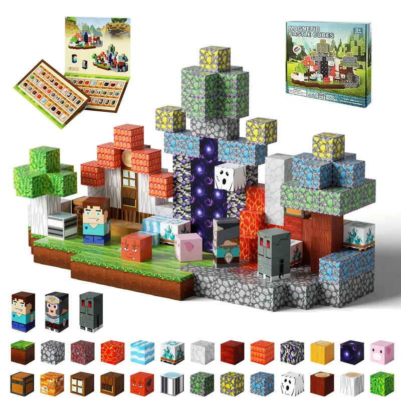 Magnetic Blocks 150PCS/200PCS Magnetic Building Toys, STEM Montessori Educational & Sensory Toys for Kids Boys & Girls Ages 4-8, Creative Learning, Imaginative Play, Christmas & Birthday Gifts, Multifunctional Construction Set