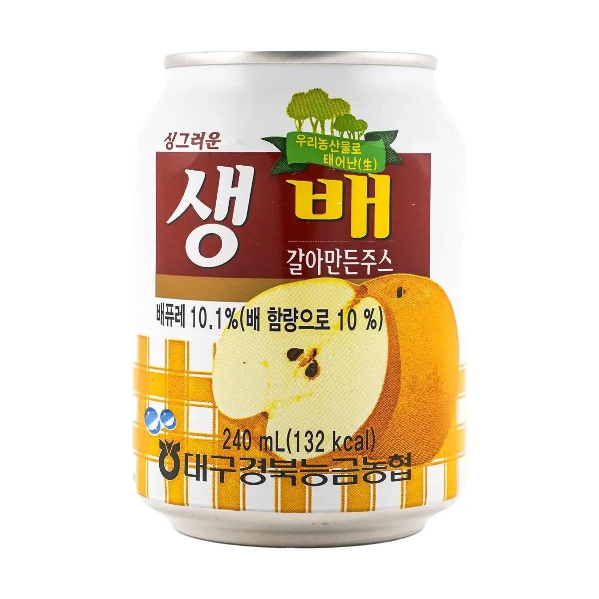NONGHYUP Korean Pear Juice 240ml - Refreshing Fruit Drink with Real Pear Pulp