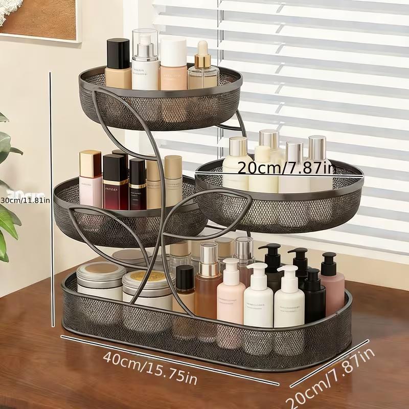 Multi-Layer Desktop Cosmetic Organizer, Vanity Skincare and Perfume Storage Shelf for Bathroom and Toiletries