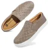 SHOESLOCKER Women's Elegant Quilted Vegan Leather Slip-On Sneakers - Cruelty-Free Casual Fashion Footwear, All-Seasons Non-Slip TPU Sole Walking Flats, Sneakers for Women