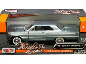 Motormax 1:24 1964 Chevy Impala Blue Diecast Model Car