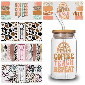 5 Sheets Rainbow Pattern UV DTF Stickers uv dtf cup wraps Room Decor Waterproof Decals Ornaments Waterproof DTF Transfer Art Winter Landscape Canvas Posters