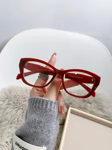 Fashionable Plain Colro Eyeglasses, High Quality Eyewear, Stylish Square Frames, Casual Trendy Anti-blue Light Eyeglasses for Women & Men, Fashion Eyeglasses for Work, Daily Clothing Decor