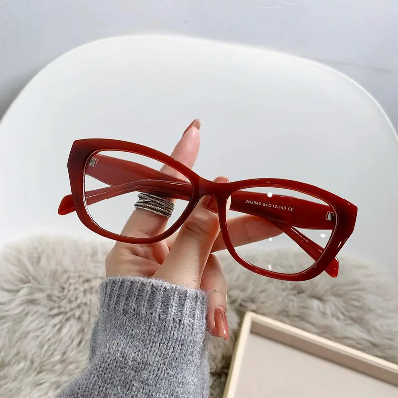 Fashionable Plain Colro Eyeglasses, High Quality Eyewear, Casual Style Eyewear, Stylish Square Frames, Casual Trendy Anti-blue Light Eyeglasses for Women & Men, Fashion Eyeglasses for Work, Daily Clothing Decor