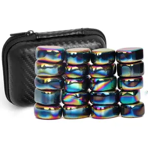 Fidget Magnet Ferrite Slime Putty Science Kit Large Fidget Toy 18 PCS Hematite Magnetic Stones for Adults, Ferrite Putty Stress Relief Neat Magnets for Office Home Refrigerator, Magnet Letter Number