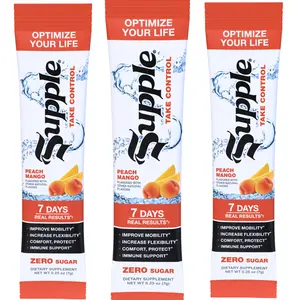Supple Drink Instant | Improve Joint Comfort, Mobility & Flexibility in 7 Days | Protect Joints & Immune Support | Premium Chondroitin, Glucosamine & Boswellia | Sugar-Free, Caffeine-Free Powdered Joint Supplement | Peach Mango | Made in USA