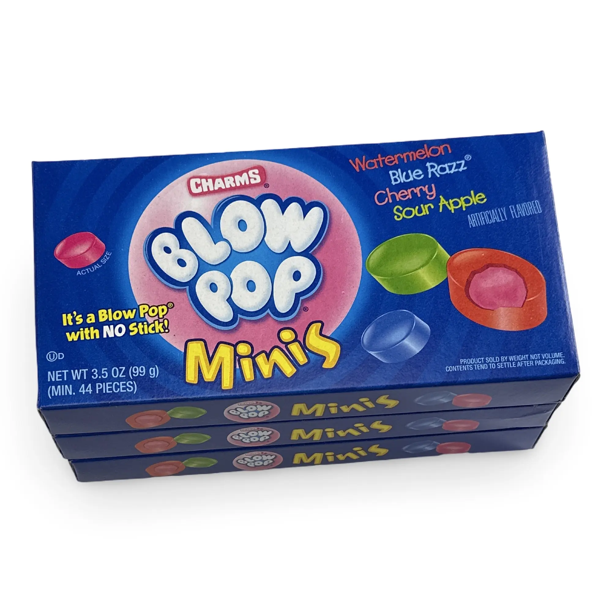 Blow Pop Minis, Blow Pops with No Stick, Movie Theater Box, 3 Count Blow Pop Minis, Blow Pops with No Stick, Movie Theater Box, 3 Count