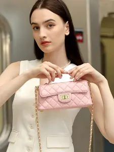 Women's Fashionable Quilted Design Casual Crossbody Bags, Casual Versatile Shoulder Bag for Daily Commute, Lightweight Daily Commuting Bag, Girl Fashionable Shopping Bag