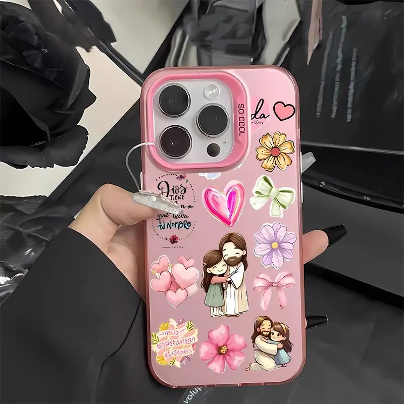 Loving Embrace Soft Silicone Phone Case For iPhone 17 Pro Max/16 Plus/15/14/13/12/11/XR/XS Max Drop Protection|Full Camera Protection|Anti-Scratch|Non-Smudge|Non-Slip|Anti-Yellow|Perfect Birthday Gift for Her|Y2K Aesthetic & Cute Girly