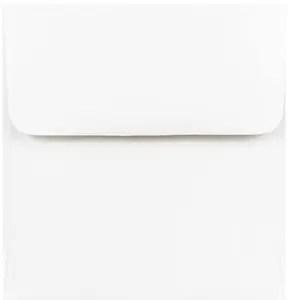 Bluelines Square Envelopes Die Cut Greeting Envelopes Fits 5.5 x 5.5 Inch Cards, White 20 Pack, Bright White, 5.5x 5.5 Inches
