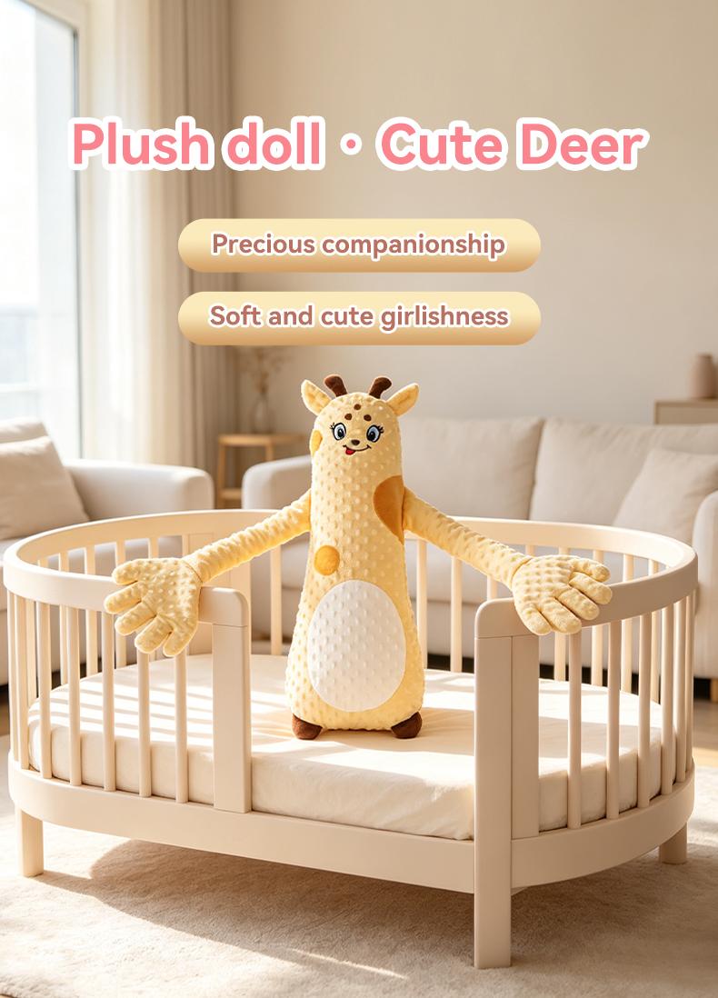PopLid Soothing Giraffe Plush Toy with 3-speed Adjustable Patting Modes - A Large Plush Companion Made with Ultra-Soft,Skin-Friendly Fabric. Perfect as Home Décor and a Thoughtful Gift