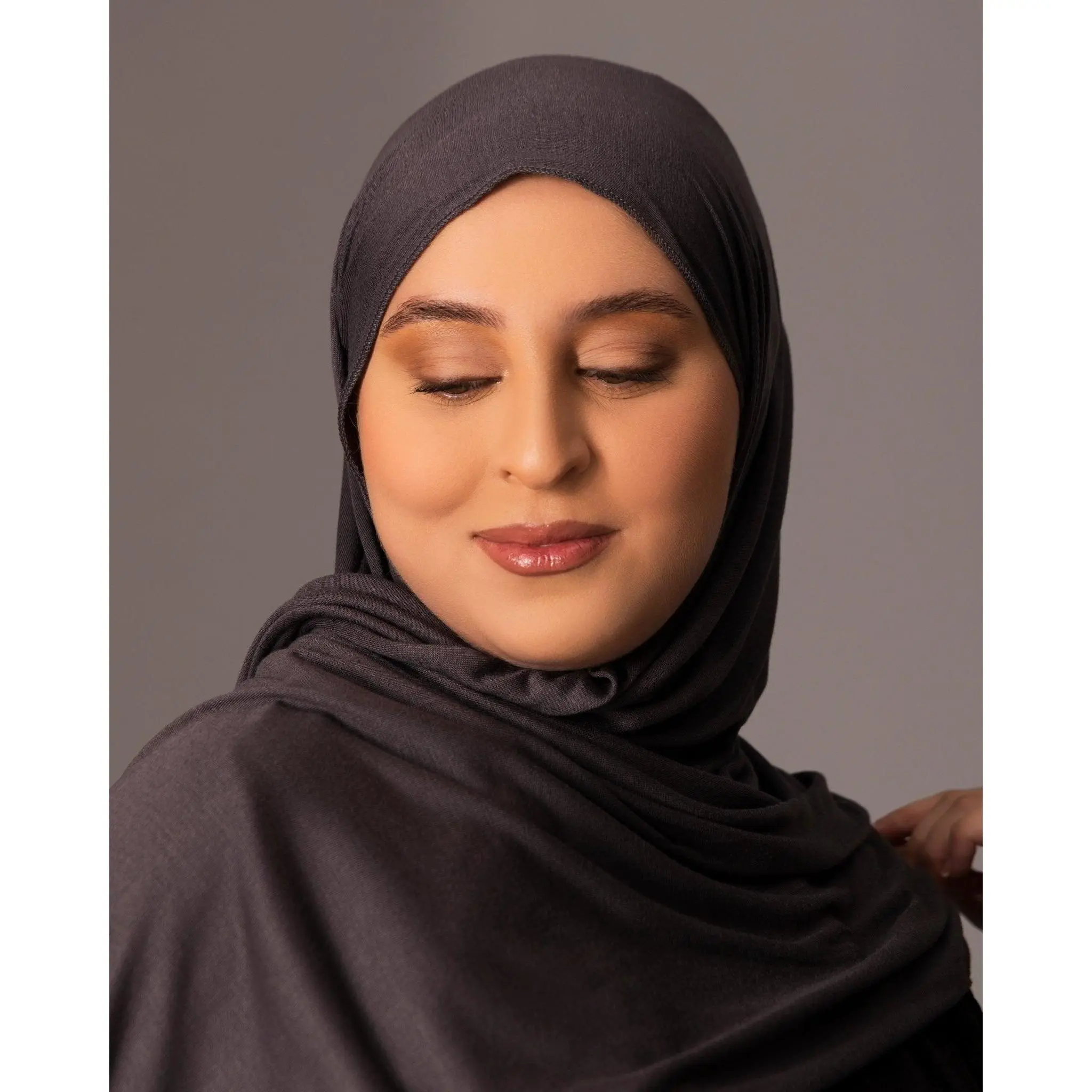 Premium Jersey Hijab – Charcoal
