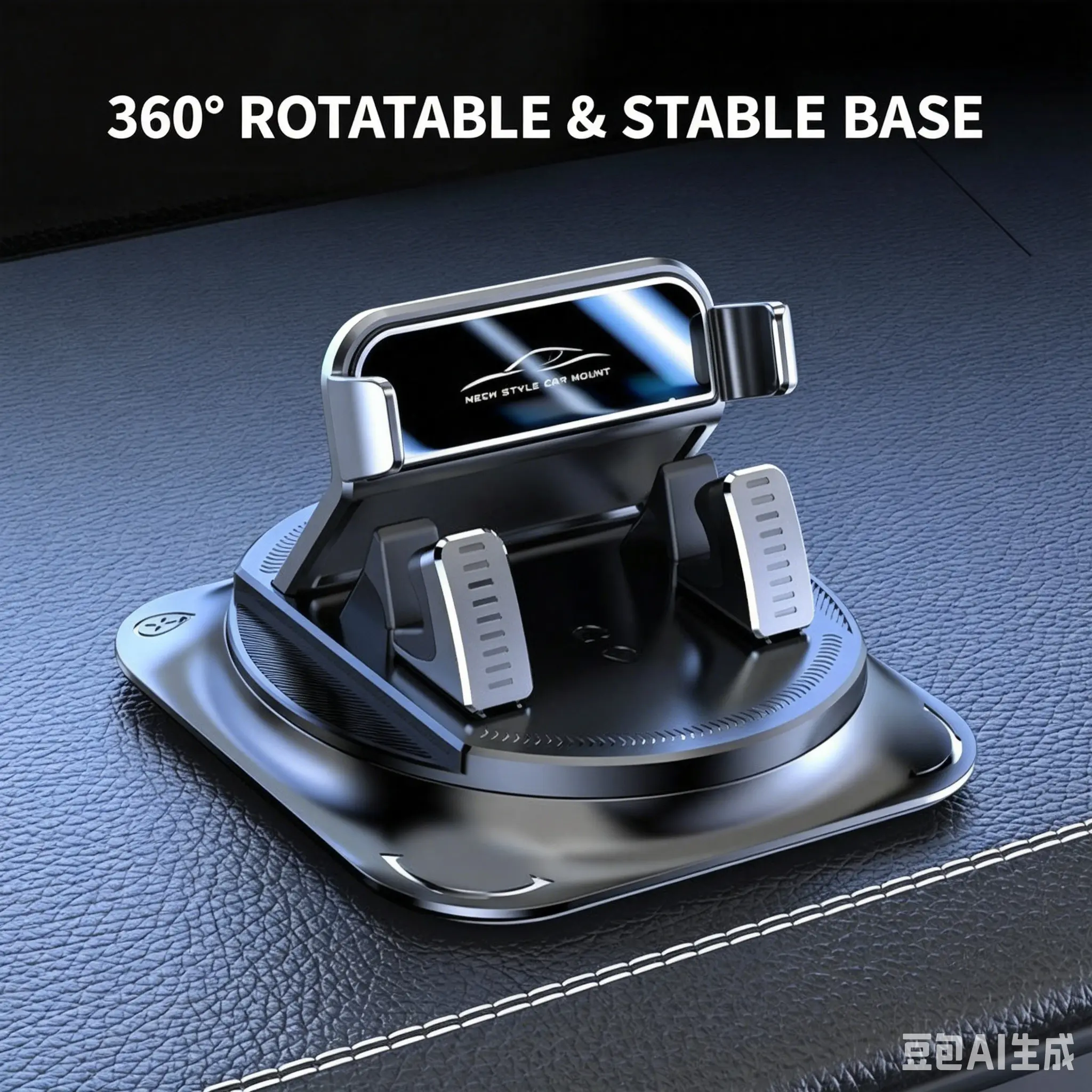 360° Rotating Car Phone Holder – Strong Suction Cup Dashboard Mount, Anti-Slip & Secure Grip, Adjustable Portrait & Landscape Viewing, Hands-Free GPS Navigation, Universal for iPhone, Samsung & Android