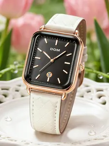 Women's Square Quartz Watch Set, Dial, Alloy Case, Mineral Glass, Preppy Style, Perfect Gift for Holidays & Birthdays