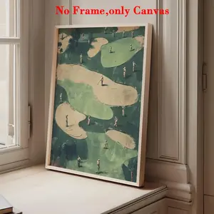 1pc Wall Art, Vintage Design Poster, Vintage Golf Poster, Golf Cave Decoration, Golf Painting, Golf Poster, Unframed Art Print, Golf Course Artwork, Golf Course Painting, Golf Club Painting, Bedroom & Living Room Decoration, Unframed
