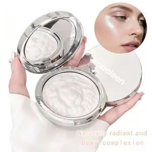 Lion series paste with mashed potatoes texture, natural waterproof and long-lasting facial, eye and body highlighter, comes with a large mirror, easy to create exquisite makeup, High Shine Makeup, stage parties, music festivals