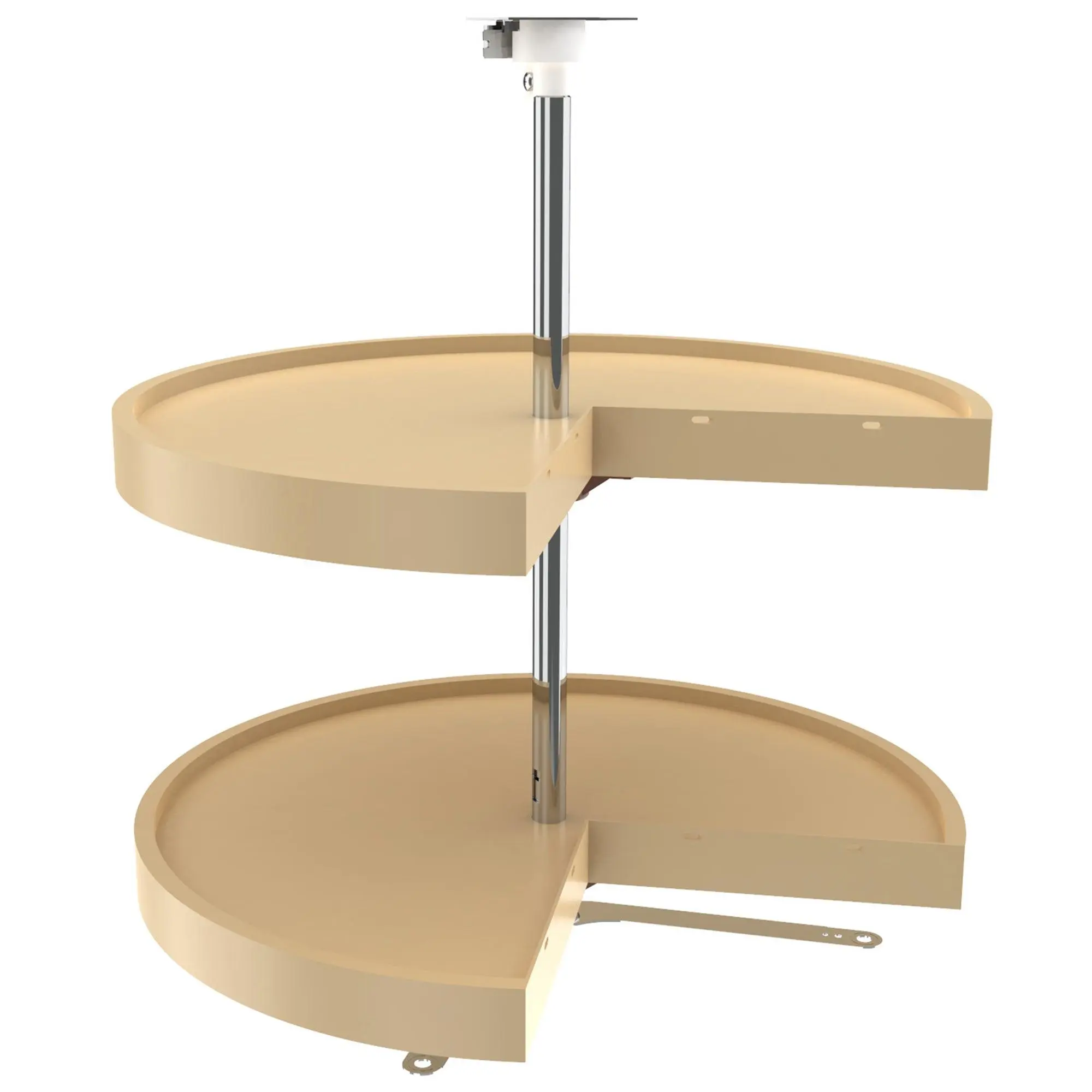 Rev-A-Shelf 24 Inch Lazy Susan Pie-Cut Polymer 2-Shelf, Almond, 6942-24-15-52